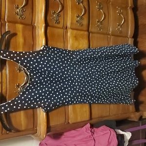 Blue polka dot dress